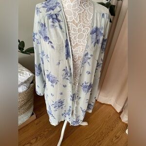 Silk high quality Night Gown lotus floral  size L